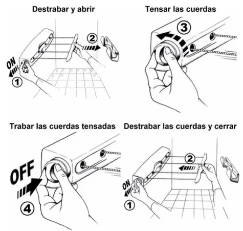 Tendedero retráctil 4LINEAS