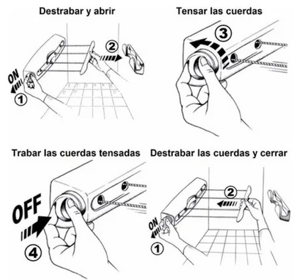 Tendedero retráctil 4LINEAS